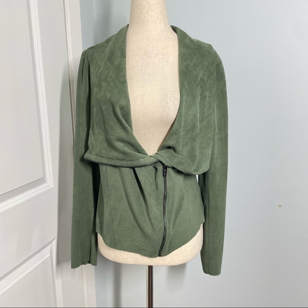 Blank NYC Green Lightweight Faux suede Moro jacket size S - Picture 12 of 14